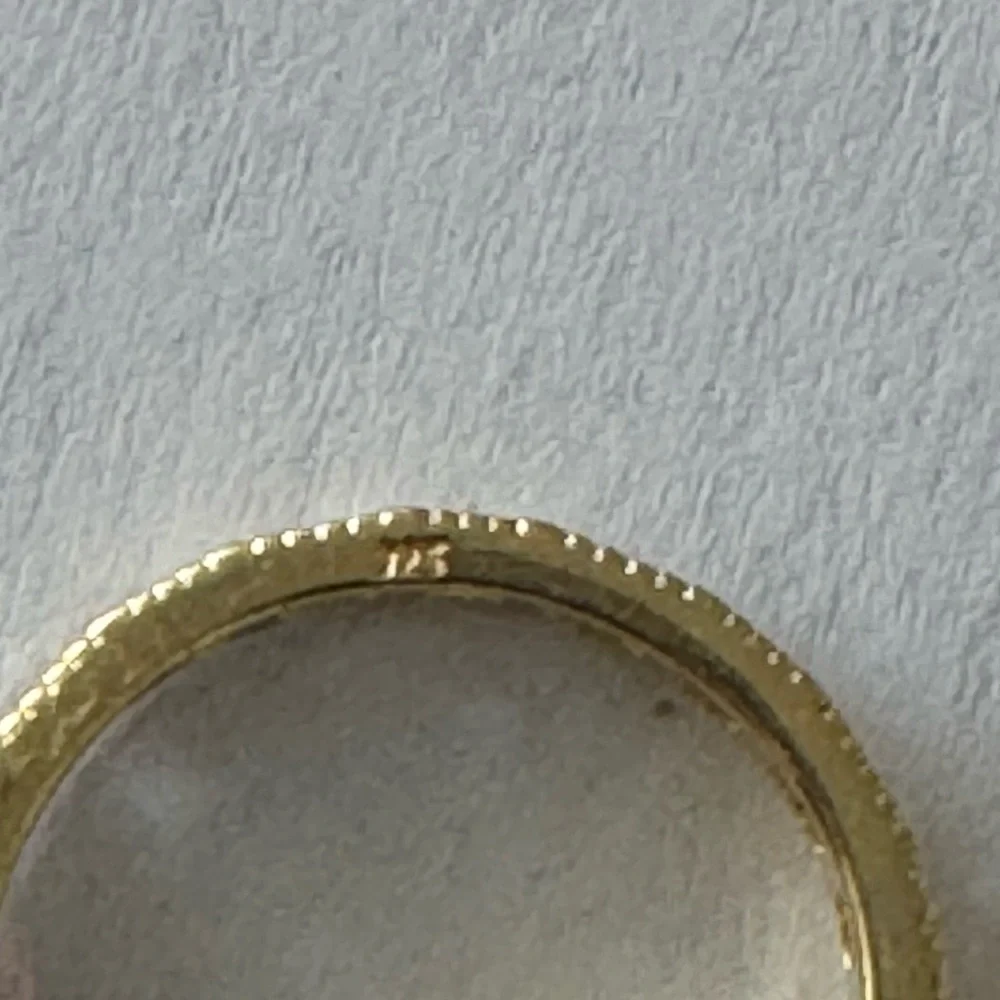 Set of 3 Stacking Rings Gold Plated 925 Sterling Silver Rings CZ Sones Sz. 8